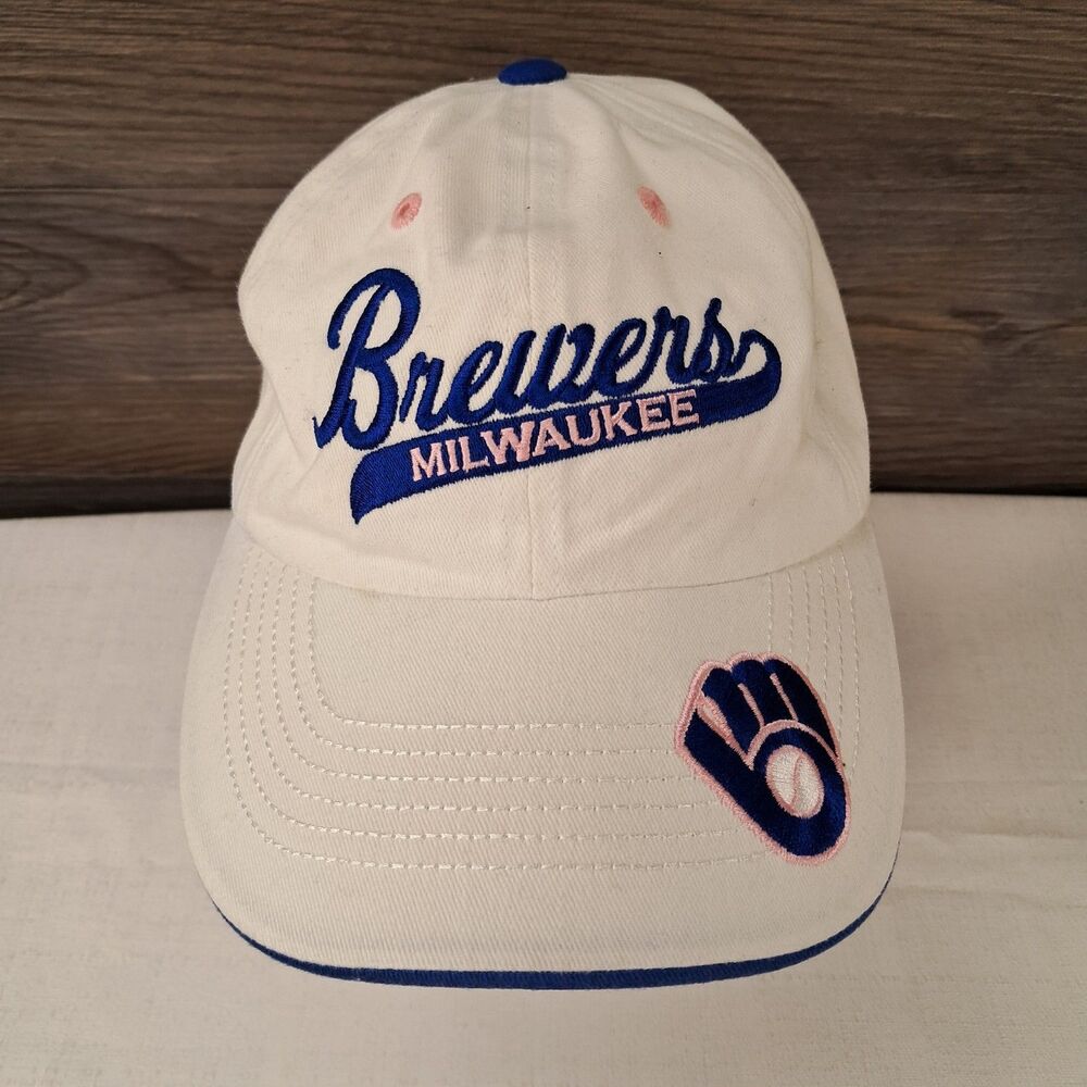 Womens Milwaukee Brewers MLB Baseball White Adjustable Cap Hat Fan Favorite